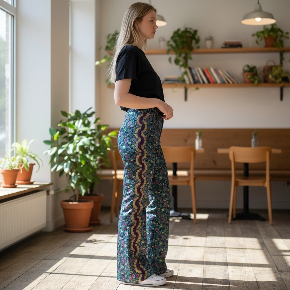 Anthropologie: The Essential Slim Straight Pants in Brocade Print 💎